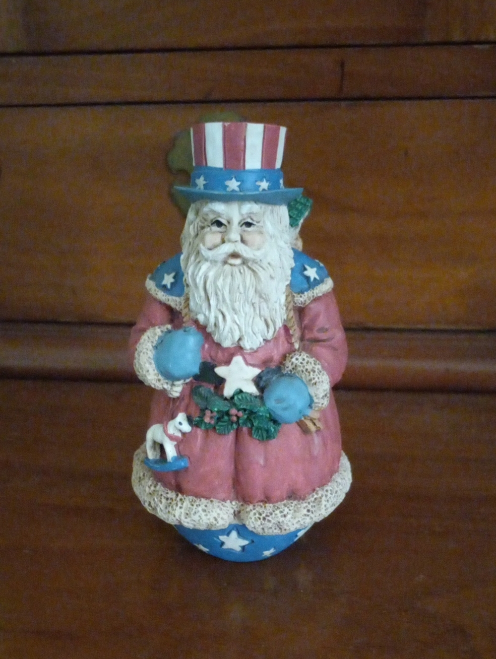 Midwest Importers Vintage Patriotic Santa Claus Uncle Sam Figurine Americana